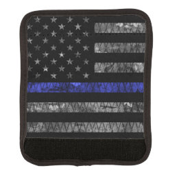 Police Thin Blue Line Flag Luggage Handle Wrap