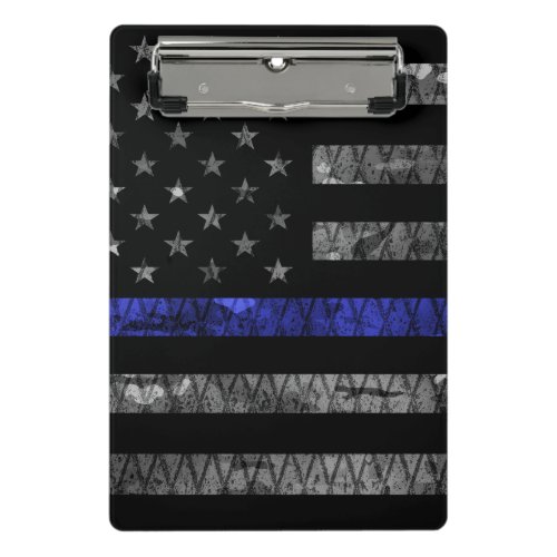 Police Thin Blue Line Flag Mini Clipboard