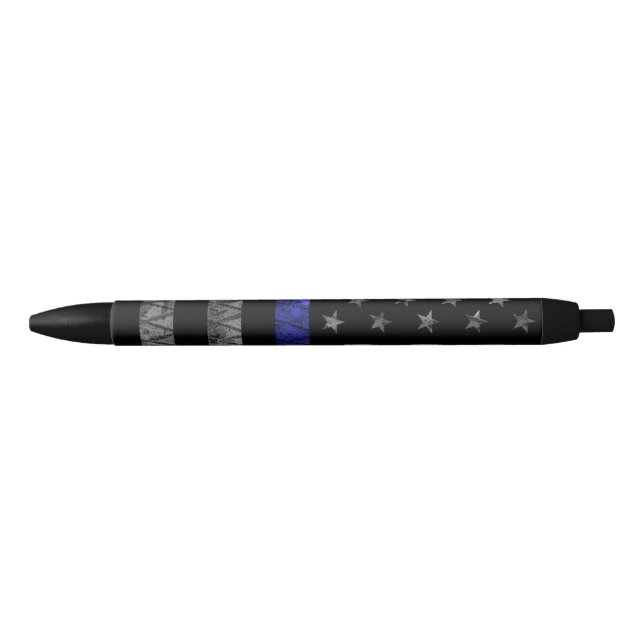 Police Thin Blue Line Flag Pen (Front)