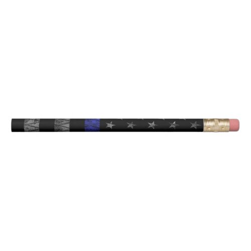 Police Thin Blue Line Flag Pencil