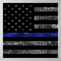 Police Thin Blue Line Flag