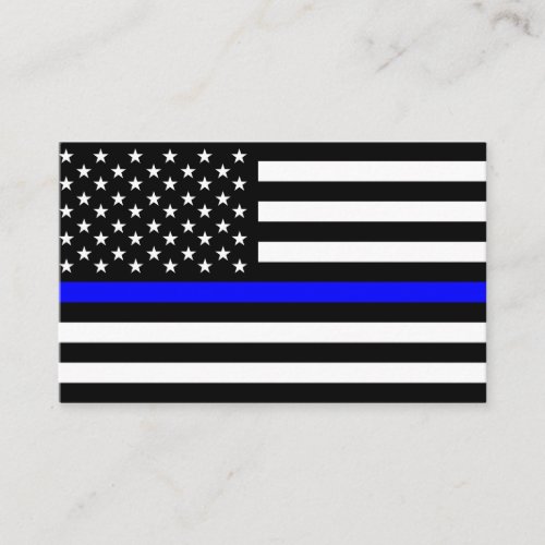 police thin blue line flag usa united states ameri business card