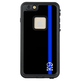 Police Thin Blue Line K9 or wht Initials LifeProof FRĒ iPhone 6/6s Plus Case