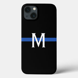 Police Thin Blue Line Monogram iPhone 13 Case