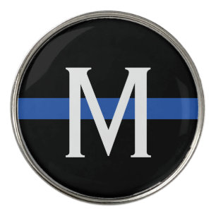 Police Thin Blue Line Monogram Golf Ball Marker