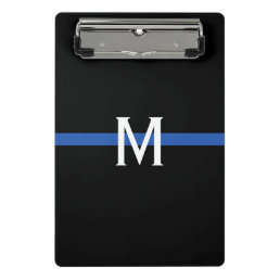 Police Thin Blue Line Monogram Mini Clipboard