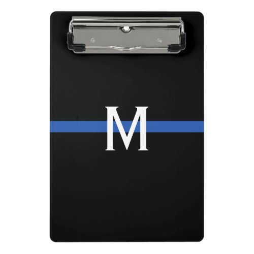 Police Thin Blue Line Monogram Mini Clipboard