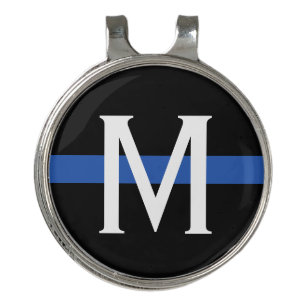 Police Thin Blue Line Monogrammed Initial Golf Hat Clip