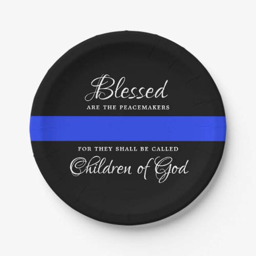 Police Thin Blue Line Party Paper Plates