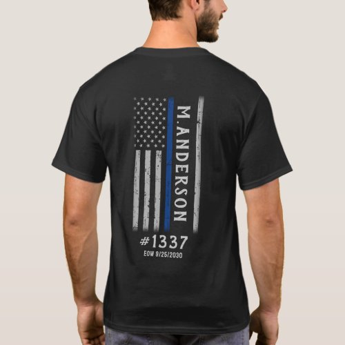 Police Thin Blue Line Personalized Badge Memorial