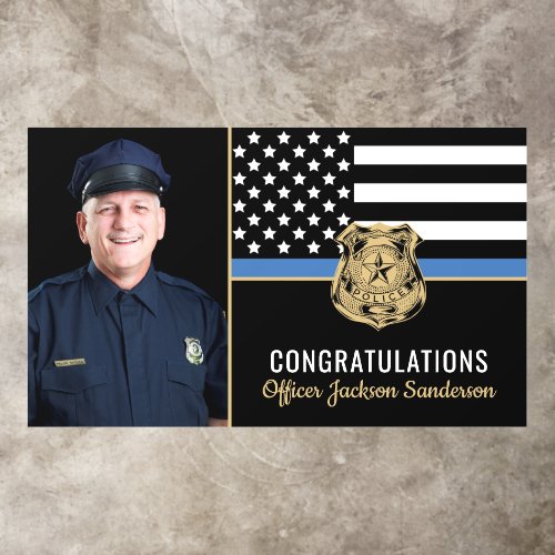 Police Thin Blue Line Photo Retirement Party