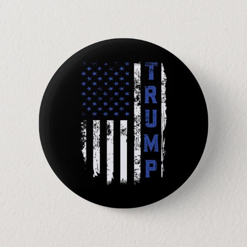 Police Thin Blue Line Republican Cop Usa Flag  Button