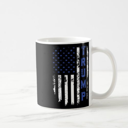 Police Thin Blue Line Republican Cop Usa Flag  Coffee Mug