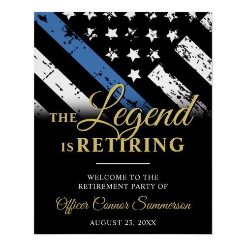 Police Thin Blue Line Retirement Party Welcome