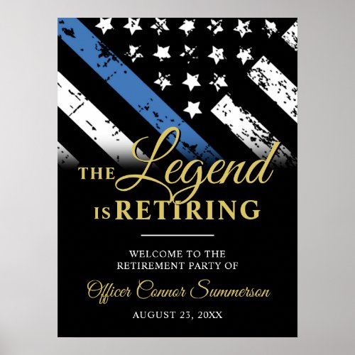 Police Thin Blue Line Retirement Party Welcome