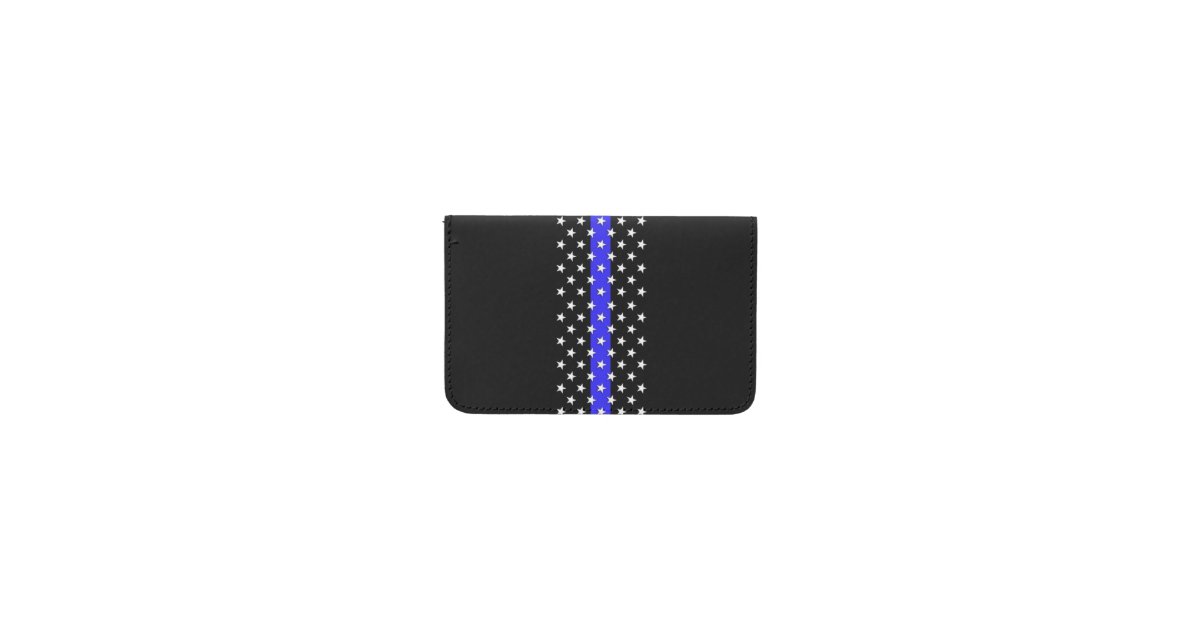 Police Thin Blue Line Stars and Stripes Card Holder ...