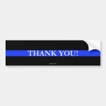 Police Thin Blue Line - Thank You Bumper Sticker at Zazzle