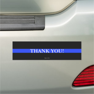 Police Thin Blue Line - Thank You Car Magnet