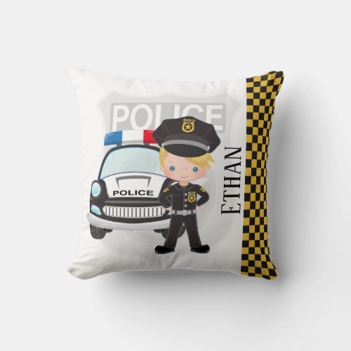 Police Throw Pillow