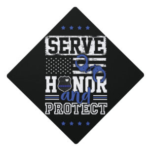 Police to Serve Honor and Protect Graduation Cap Topper