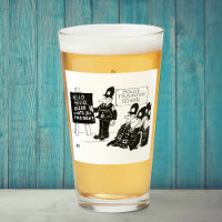 Police Training School Cartoon Glass