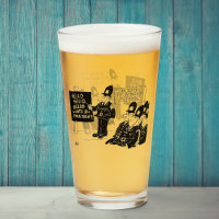 Police Training School Cartoon Glass