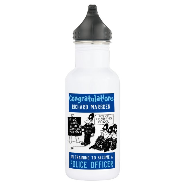 Police Training School Stainless Steel Water Bottle (Right)