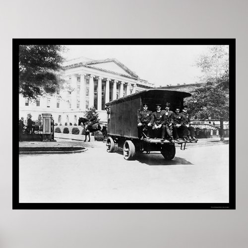 Police Treasury Building in Washington DC 1927 Poster