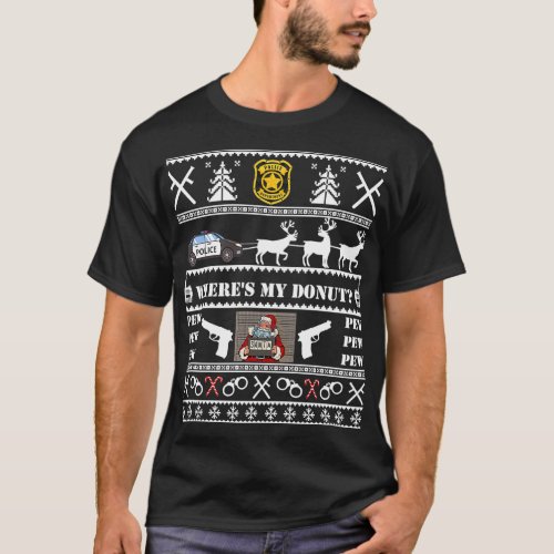 Police Ugly Christmas Sweater Police Navidad Sweat