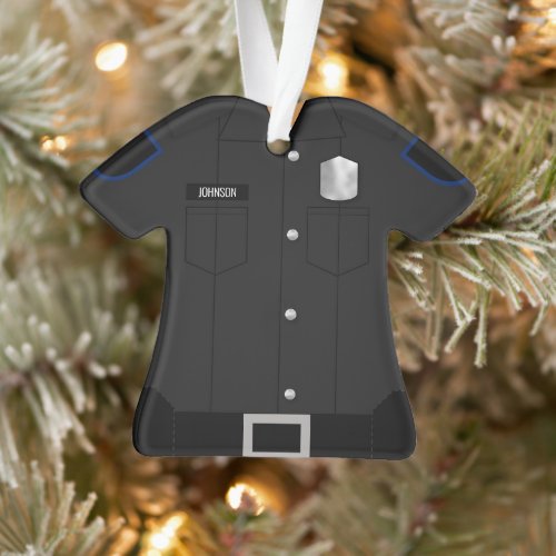 Police Uniform Black Profession Ornament