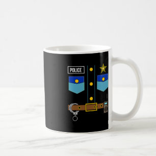 Police Uniform Costume Cool Easy Halloween Police Coffee Mug