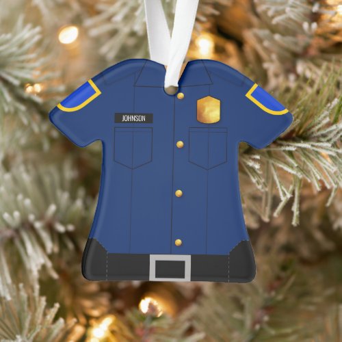 Police Uniform Navy Blue Profession Ornament