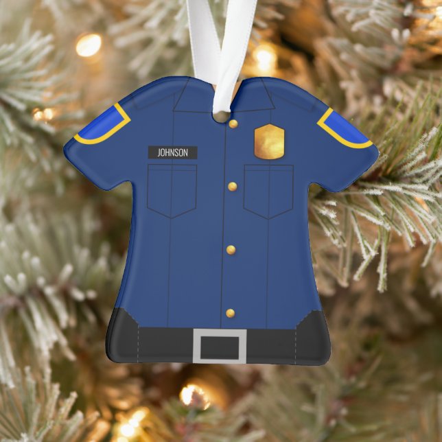 Police Uniform Navy Blue Profession Ornament (Tree)
