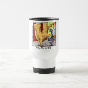 Police Vs Donut Funny Cartoon Travel Mug