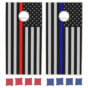 Police vs. Firemen Cornhole Set