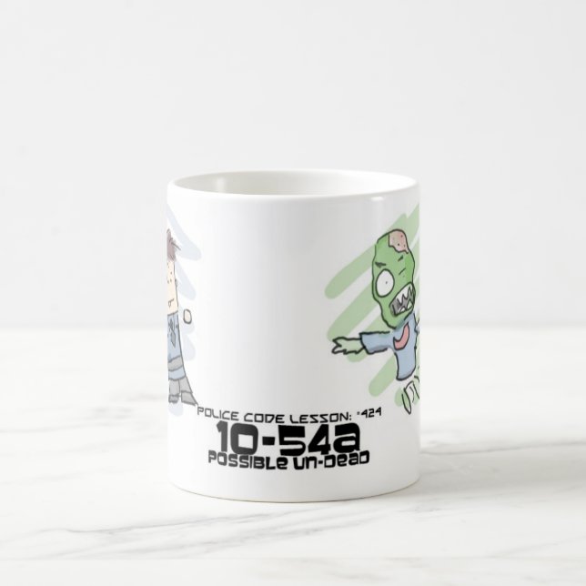 Police vs Undead Coffee Mug (Center)