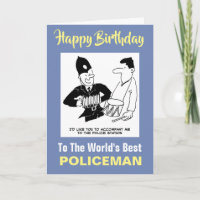 Police wants Man to accompany him Card