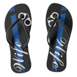 Police Wife Thin Blue Line Flip Flops at Zazzle