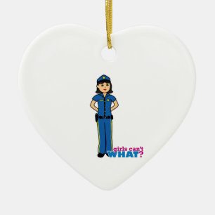 Police Woman - Medium Ceramic Ornament
