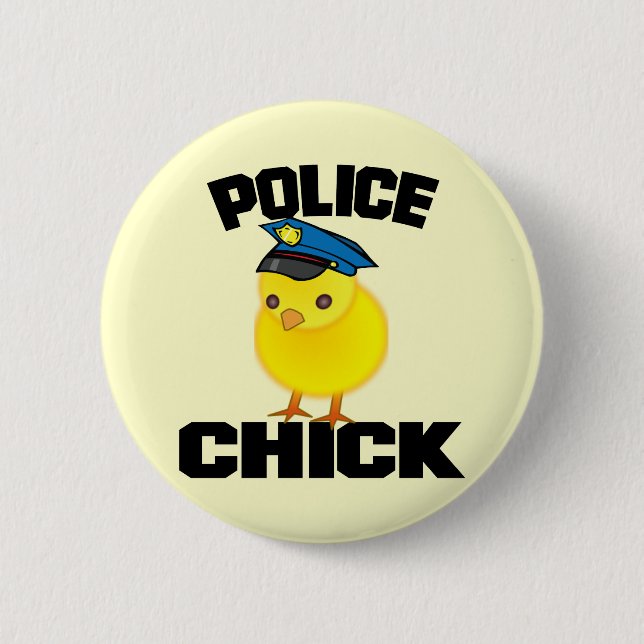 Police Woman Pinback Button (Front)