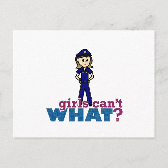 Police Woman Postcard (Front)