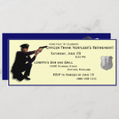 Policeman Custom Retirement Party Invitations (Front/Back)