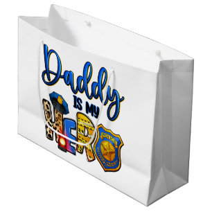 Policeman Daddy Hero Large Gift Bag