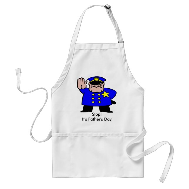 Policeman - Father's Day Adult Apron (Front)