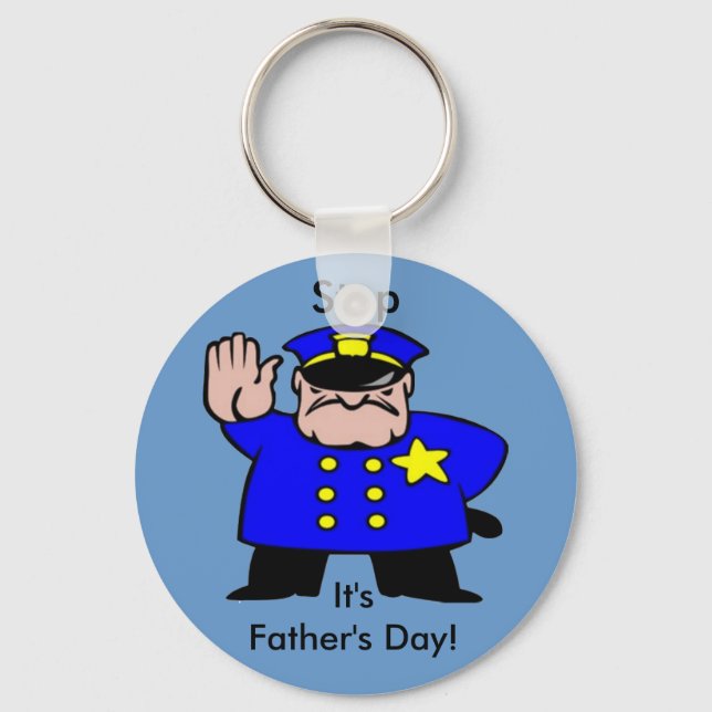 Policeman - Father's Day Keychain (Front)