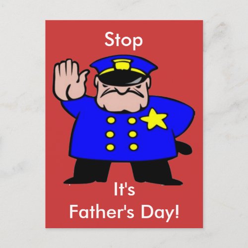 Policeman _ Fathers Day Postcard