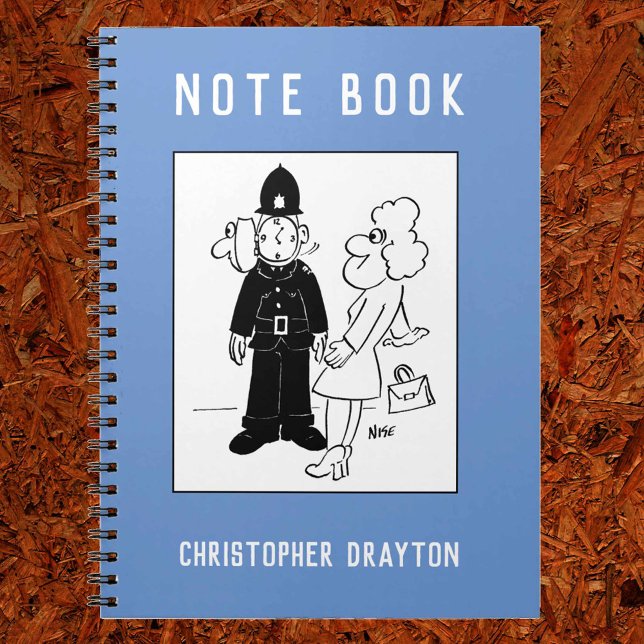 Policeman has Clock Face Cartoon. Notebook (Creator Uploaded)