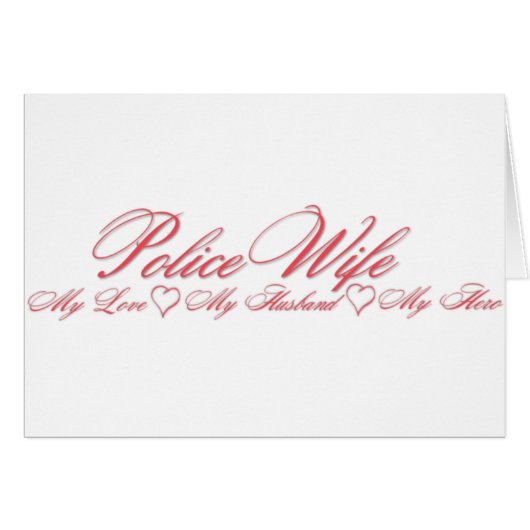 Policeman Husband Hero Cards (Front Horizontal)