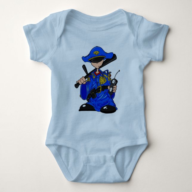 Policeman Kid Baby Bodysuit (Front)