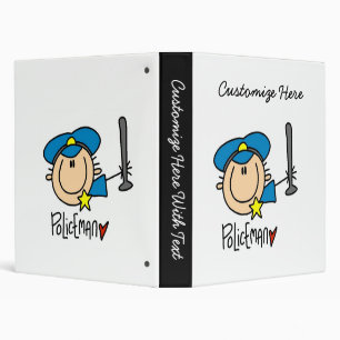 Policeman Occupation 3 Ring Binder
